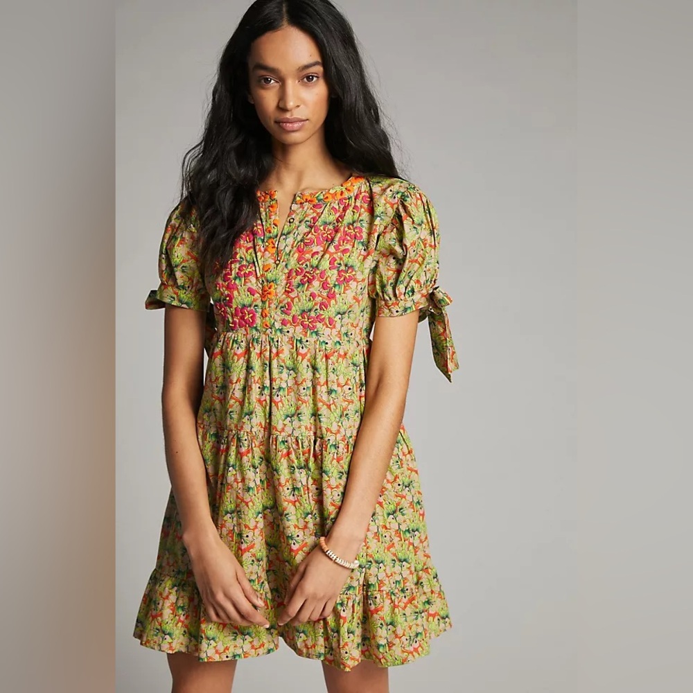 Anthropologie Roopa Pemmaraju Auretta Mini Dress XSP